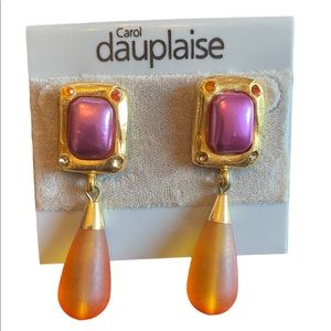 Carol Dauplaise Dangle Pierced Earrings